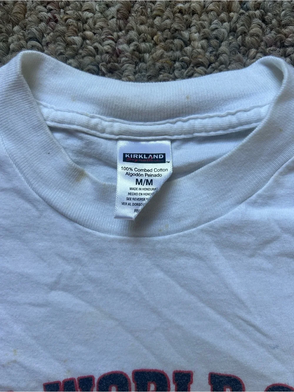 Boston Red Sox 2004 World Series Champions White Graphic Tee